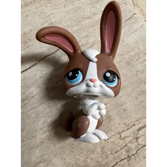 Littlest Pet Shop‎ Rabbit #121 Bunny LPS 121 Figure Brown Cake Topper Easter - Picture 1 of 5